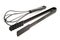 Black whisk and barbecue tongs