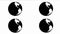Black and white abstract animation of Earth globe rotation on the white background. Animation. Animation of white-black