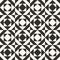 Black and white abstract geometric quilt pattern