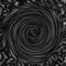 Black and white abstract optical illusion swirl background