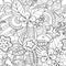 Black and white abstract psychedelic seamless pattern