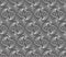 Black and white abstract seamless pattern with alien eyes