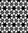 Black and white abstract textured geometric seamless pattern. Vector contrast textile backdrop with stars and arrows. Graphic con