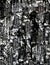 Black and white abstract textured retro natural luxury pattern and acrylic painting wallpaper