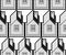 Black and white abstract vector houses and cottages continuous