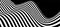 Black and white abstract wave. Optical illusion. Twisted vector illustration