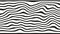 Black and white abstract waves on white background - surface made of lines, horizontal movement - seamless loop. Tissue