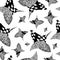 Black and white abstract zenart pattern