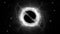 Black and white accretion disk with black hole inside