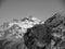 Black and white Aconcagua peak mountains outdoors nature landscape