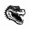 Black And White Alligator Head Logo Illustration