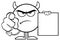 Black And White Angry Devil Cartoon Emoji Character