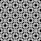 Black and white arabic geometric seamless pattern, vector.