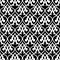 Black and white arabic geometric seamless pattern, vector.