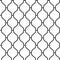 Black and white arabic traditional quatrefoil seamless pattern, vector