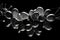 Black and white artistic conceptual illustration of a beautiful grape closeup. Generative AI