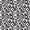 Black and white background geometric design. Abstract seamless pattern. Mosaic contrast colors. Concept decorative module blocks