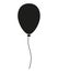 Black and white baloon silhouette