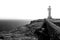 Black and white Barbaria cape lighthouse