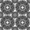 Black and white barbaric circle wheel tribal chain tattoo seamless pattern background