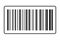 Black white barcode on white