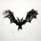 Black And White Bat Art: Minimalist Strokes In Hyper-realistic Atmospheres