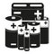 Black and white battery set