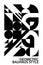 Black White Bauhaus Style Geometric Pattern Background