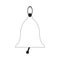 Black and White Bell Vector Illustration. Handbell Icon