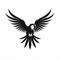 Black And White Bird Silhouette Vector Art Logo