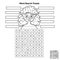 Black and white body parts word search puzzle. Colorong page