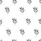 Black and white branches, seamless pattern, monochrome watercolor illustration