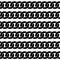 Black and white brutal metal chain seamless pattern, vector