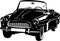 Black and white car icon