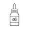 Black And White Cartoon Eye Drops Plastic Bottle