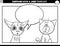 Black and white cartoon meme template with funny cats