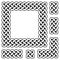 Black and white Celtic knot frame and design elements