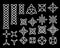 Black and white celtic knots and symbols ethnic set, vector