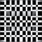 Black And White Checker Board Pattern Vector With Metallic Rectangles And Decorative Borders