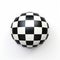 Black And White Checkered Sphere: 3d Rendered Royalty-free Photo