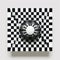 Black And White Checkered Sphere: Futurist Precision In Relief Sculpture