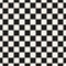 Black and white checkered texture. Vector seamless pattern with curved shapes