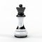 Black And White Chess Pawn On White Background