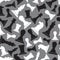 Black and white chess pieces seamless gray pattern