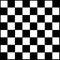 Black and white chessboard background