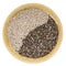 Black and white chia seeds