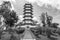 Black and White of the Chinese Gardens pagoda is one of the most recognizable icons in Singapore.