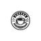 Black and White Circle Coffee Shop Stamp Emblem Badge Sticker Logo Design Inspiration Idea and Concept