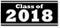 Black and White Class of 2018 Banner