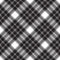 Black white classic check plaid seamless pattern